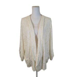 Cato Lace Cardigan Women Size 26/28W Cream Feminine Fairy Bohemian